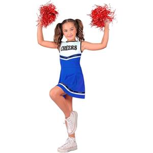 W WIDMANN MILANO Party Fashion - Costume da cheerleader per bambini, abito, liceo, ballerina, carnevale, festa a tema football