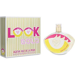 Agatha Ruiz de la Prada - LOOK GOLD! EDT da donna - Lunga durata - Fragranza affascinante, giocosa e moderna - Note fruttate, agrumate e floreali - Ideale da indossare di giorno - 80 ml