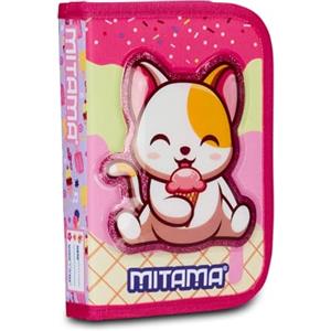 Mitama Astuccio Spinny Mitama Asilo, Double Face con Doppia Grafica, Contenente Pastelli, Pennarelli, Forbice etc.., Rosa, Bambine, Scuola e Tempo Libero
