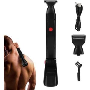 zjhukfmc Rasoio Schiena Uomo, Rasoio Elettrico Per Capelli Sulla Schiena, Rasoio Per La Schiena,Rasoio Elettrico Pieghevole Senza Fili,Rasoio Per La Schiena Con Manico Lungo Con Impugnatura Ergonomica