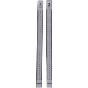 Colcolo 2 Pezzi, Guide per mattarello, Barra di livellamento, Strisce di misurazione antiaderenti da 40 cm, righelli per glassare Biscotti, Pasta frolla, 3mm