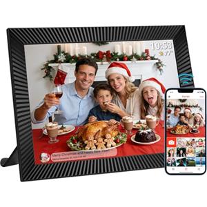 dxmart Frameo - Cornice fotografica digitale - WiFi - 10,1 - Con memoria da 32 GB - Schermo IPS touch 1280 x 800 - Sensore di movimento e rotazione automatica - Condivisione istantanea di foto/video tramite