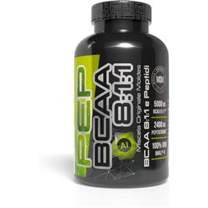 Net Integratori BCAA PEP 8:1:1 AI - 110 cps - Integratore Peptidi di Aminoacidi ramificati BCAA sviluppati con Intelligenza Artificiale per Sviluppo e Recupero Muscolare