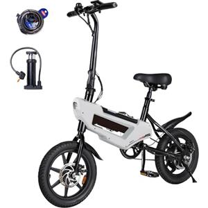 HBFTXRIDE Bicicletta Elettrica Pieghevole 14, 250W 25km/h Bici Elettrica Adulto, Fino a 35-45km Bike Elettrica Uomo Donna, Pedalata Assistita