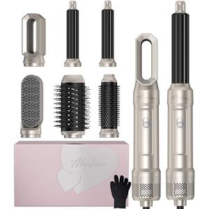 Atopskins Asciugacapelli 6 in 1, Hairstyler Airstyler 6 in 1 set di Spazzole per Asciugacapelli, 1000 W Arricciacapelli con Aria, 3 Regolazioni della Temp, Spazzole per lo Styling, Regali Set per Donn