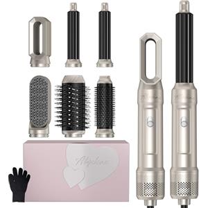 Atopskins Asciugacapelli 6 in 1, Atopskins Hairstyler Airstyler 6 in 1 set di Spazzole per Asciugacapelli, 1000 W Arricciacapelli con Aria, 3 Regolazioni della Temp, Spazzole per lo Styling, Regali Set per Donn