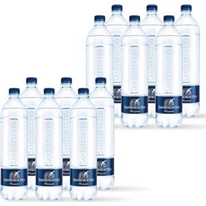 San Benedetto Acqua San Benedetto Tower Frizzante 1l | Acqua Minerale Frizzante Tower Icon Fonte Benedicta | Confezione da 12 Bottiglie di PET da 1000ml