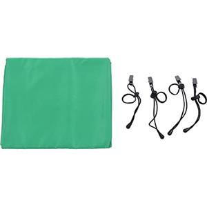 HEEPDD Green Screen, 75D Encryption Overlock Photo Background Panno Verde con Clip di Fissaggio per Studio (1x2 m/39,4x78,7 pollici)