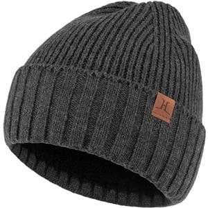 Bequemer Laden Termici Cappello Uomo Invernale Caldi Berretto Maglia a Coste Basico Beanie Cappelli Berretti con Fodera in Pile, Regalo