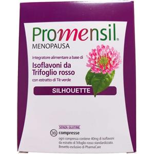 Promensil Silhouette - Integratore per la Menopausa con Trifoglio Rosso e Tè Verde, 30 Compresse