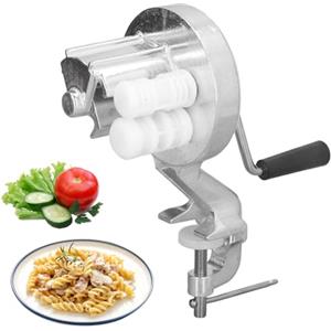 Tissting Macchina per Cavatelli Acciaio Inossidabile Argento Manuale Macchina per Pasta Macchina per Pressare a Maccheroni Senza Elettricità Pasta Maker per Ristorante Cucina