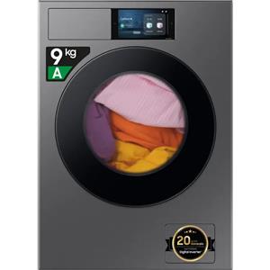 Samsung WF90F09C4SU3 Lavatrice A Libera Installazione 9 Kg, AI Intelligente, 1400 Giri, Classe A, Argento