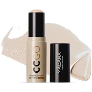 MÁDARA CC GO Stick CC colorato con ceramidi SPF30#20 Ivory - Stick correttore 3 in 1 con protezione solare minerale, uniforma il tono della pelle, copre arrossamenti e macchie