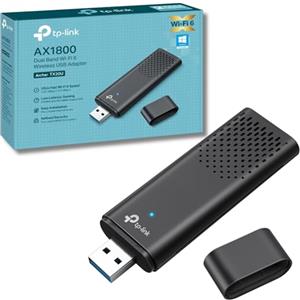 TP-Link Archer TX20U Dongle WiFi, AX1800 Wireless Wi-Fi 6 USB wifi Adapter per PC/Laptop, Dual Band USB 3.0 SuperSpeed Wi-Fi, MU-MIMO, Latenza inferiore, WPA3 altamente sicuro, supporta Windows 10/11