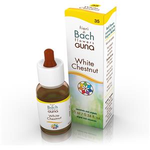 GUNA SpA White Chestnut Gocce 10 ml - Fiori di Bach per Concentrazione e Pace, Senza Glutine