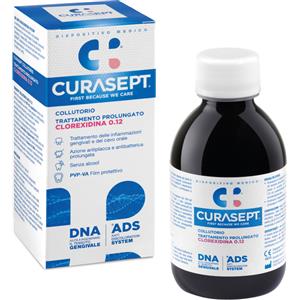 Curasept Collutorio 0,12% - Trattamento Prolungato Antiplacca e Antibatterico con Sistema ADS - 200 ml