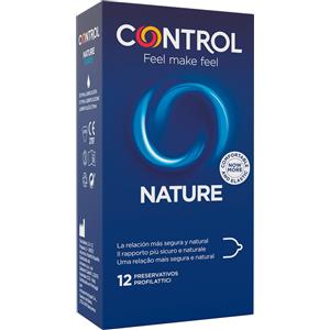 Control Nature 2,0 - Preservativi in Lattice Naturale, Confezione da 12 Pezzi