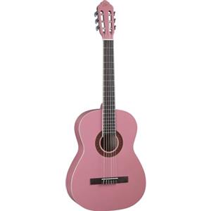 EKO GUITARS - CS-10 PINK Chitarra Classica Serie Studio Scala 4/4, Top in Tiglio, Fasce e Fondo in Tiglio Laminato, Manico e Tastiera in Betulla, Custodia Inclusa, Colore Pink