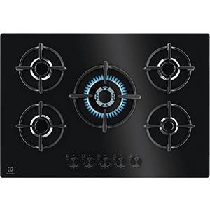 ELECTROLUX EGG75372K PIANO COTTURA GAS, 5 zone di cottura, dimensioni: L 74 cm, P 51 Nero