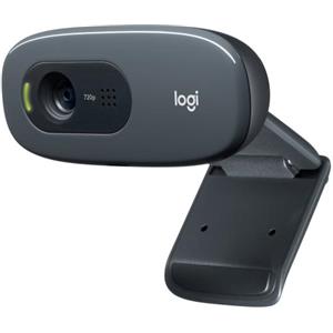 Logitech c270 webcam hd, hd 720p/30fps, videochiamate hd widescreen, correzione automatica luminosità, microfono riduzione del rumore, skype, facetime, hangouts, webex,pc/mac/tablet/chromebook