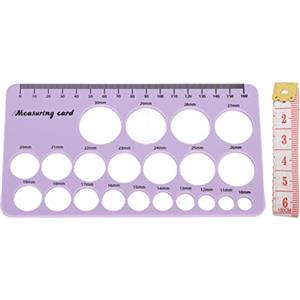 Cocoarm Righello del Capezzolo del Silicone, Strumento di Misurazione della Flangia del Seno Righello di Misurazione del Capezzolo con Nastro Morbido da 1,5 M per Tiralatte Flangia per (PURPLE)