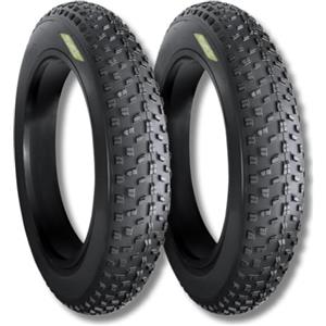 Ecovelo' EBC26FBE 2 COPERTONI 26 X 4.0 (100-559) PER FAT BIKE GOMME PNEUMATICI TASSELLATI RIGIDI BICI MTB FAT