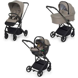 Foppapedretti Trio Tic Toc con Passeggino, Navicella e Seggiolino Auto i-Size 40-87cm - Desert