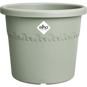 Elho Algarve Cilindro 30 cm - Grande vaso per piante da esterno - Fioriere - 100% plastica riciclata - Verde/Thyme Green