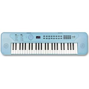 RockJam RJ490BB Mini Tastiera Pianoforte 49 Tasti, Sintetizzatore Elettronico Portatile Azzurro con USB-C, Altoparlanti, Jack Cuffie, 200 Suoni e Ritmi