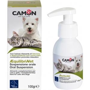 Camon ÆquilibriAVet Sospensione Orale 100g - Alimento Complementare Rilassante per Cani e Gatti con Valeriana e Melissa