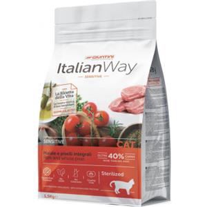 ItalianWay Cat Sterilized - Alimento Secco per Gatti Sterilizzati con Maiale e Piselli - Sacco da 8 Kg