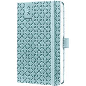 SIGEL J6112 Agenda settimanale Jolie 2026-1 anno - circa A6 - sky blue - 2 pagine = 1 settimana - copertina rigida - 80 g/m² - azzurro - 174 p. - certificazione FSC