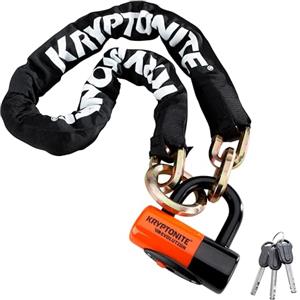 Kryptonite New York 1217 Catena Antifurto con Lucchetto a U Mini | Livello di Sicurezza 9/10, Acciaio al Manganese Temprato da 12 mm, per Bici, E-bike, Scooter e Moto, 5,96 kg, 170 cm