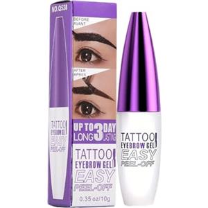 Generisch Eyén Gél - Vernice per sopracciglia sfoderabile, gel anti-trasmissione, con tecnologia peel-off, definizione istantanea e look naturale, per matrimoni