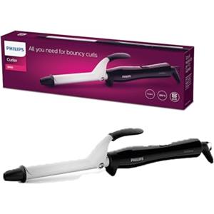 Philips Cura dei capelli BHB862/00 CurlCeramic Arricciacapelli, 200° per Risultati Efficaci, 16 mm, Blanco, Nero