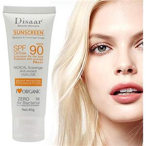 Barabum Crema solare viso crema per il viso Bellezza cura della pelle SPF 90 Olio anti-ossidante radicale antiossidante UVA/UVB 40g Crema solare anti giorno