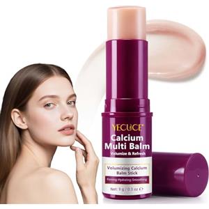 mysemgshuo Calcium Volume Multi Balm, Calcium Multi Balm Stick, crema di calcio anti-invecchiamento, Arricchito Con Collagene, Cura Idratante, Sticks di Calcio Idratanti per Occhi, Viso, Collo (1PC)