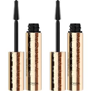 L'Oreal Paris L'Oréal Paris Panorama Mascara Volumizzante Allungante con Scovolino Multilivello per Ciglia ad Effetto Ventaglio Colore Dark Brown - Set da 2
