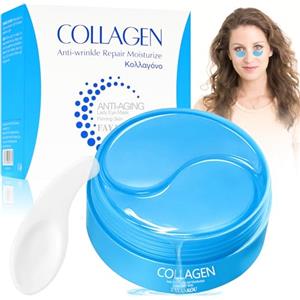 KIYTARBOO 60 Pcs Collagene Patch Occhi, collagene Maschera per Gli Occhi, Patch Occhiaie e Borse, Anti-Rughe e Anti-Occhiaie, Rimuovi Borse e Puffiness, Effetto Idratante e Antietà
