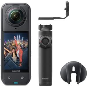 Insta360 X5 Pack Vlog- Camera Impermeabile 8K 360º, Superba in Bassa Luce, Selfie Stick Invisibile, Obiettivi Sostituibili, Batteria con Autonomia 3 ore