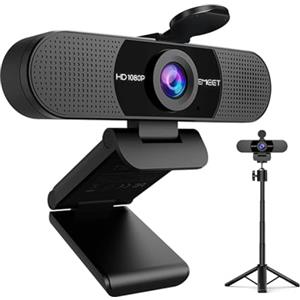 EMEET Webcam C960 con treppiede, webcam 1080p con microfono, mini treppiede regolabile in altezza, webcam C960 con copertura privacy, webcam plug & play con supporto per zoom/team/youtube/facetime