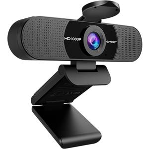 EMEET Full HD Webcam - C960 1080P Webcam con doppio microfono, 90° streaming videocamera con correzione automatica della luce, plug & play, per Linux, Win10, Mac OS X, YouTube, Skype, per conferenze