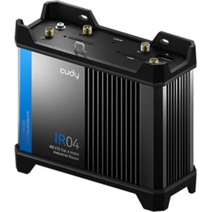 Cudy Router Wi-Fi industriale Cudy 4G LTE N300 Cat 4, doppia SIM, RS232/422/485, IP30, alimentazione PoE, controllo tramite app o web, guida DIN, montaggio a parete, IR04