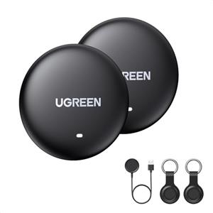 UGREEN FineTrack Mini Localizzatore Bluetooth con Ricarica Wireless Compatibile con Apple Find My (solo iOS) Localizzatore per Chiavi, Valigie (2 pezzi)