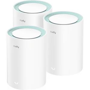 Cudy Sistema Wi-Fi mesh Cudy Dual Band AX1500 WiFi 6, sostituisce router ed estensori, copre fino a 230 m², 3 porte Gigabit per unità, supporta backhaul Ethernet, confezione da 3 M1500