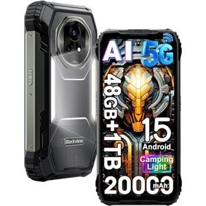 Blackview XPLORE 2 (48GB+1TB) 5G Rugged Smartphone Android 15, Dimensity 8300 20000mAh Telefono Robusto, 6.73" FHD+ 3.2K, 50MP AI Camera, 2 * 2W Altoparlante Cellulari Resistente IP68, NFC/OTG/GPS/FM