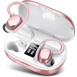 sprtoybat Cuffie Bluetooth Sport, Auricolari Bluetooth 5.3 con 128 Ore HiFi Stereo Cuffie Wireless con 4 ENC Mic, Cancellazione Rumore, IP7 Impermeabile Cuffiette, Cuffie Senza Fili per Running/Palestra