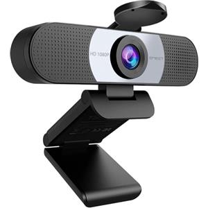 EMEET Webcam Full HD - Webcam C960 1080P con Copriobiettivo e Doppio Microfono, Videocamera per Streaming a 90° con Correzione Automatica della Luce, Plug & Play, per Linux, Win10, Mac OS