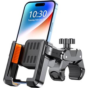 CIRYCASE Porta Cellulare Moto, [Non Bloccare La Fotocamera] Cellulare Bici Portabici da Tetto, Super Robusto Supporto Telefono Moto a Clip, Supporti per Biciclette dvd per iPhone e Cellulari da 4,7-7"