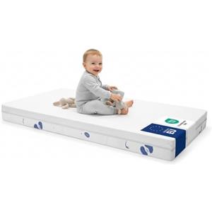 Sweety Fox Materasso Lettino o Culla 60x120 per Bambini Antisoffoco EN 16890+A1, OEKO Tex e Made in EU - Materasso Culla con Due Lati Estate e Inverno di 11cm di Spessore e Densità 25kg/m3